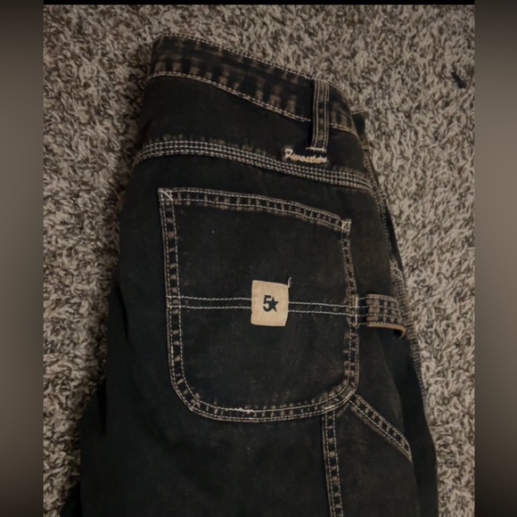 Washed Black Cargo Jeans - Picture 3 of 4